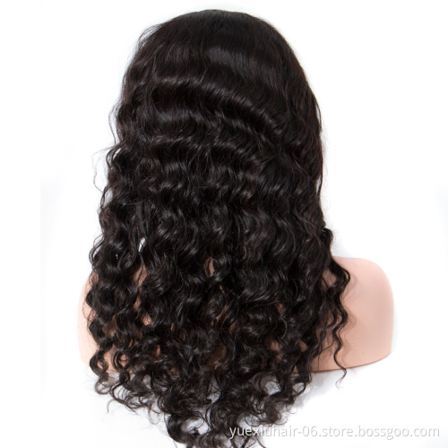Brazilian Loose Deep Human Hair Wig For Black Women Glueless Cuticle Aligned Full HD transparent  medium brown Lace Front Wigs